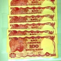 Uang Kuno Rp 100 Burung Goura Tahun 1984 AUNC