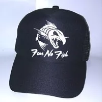 Topi Mancing Fear No Fish Hitam