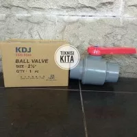 PVC Ball Valve 2.5" inch KDJ Taiwan Stop Kran Keran inchi 2-1/2 Dim