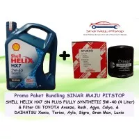 Paket Bundling Oli Mobil Shell Helix HX7 & Filter Oli Avanza, Xenia