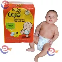 Popok Bayi Baby Diapers Perekat uk M isi 9x Baby Boom