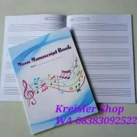 Buku tulis not balok music manuscript book buku paranada garis lima