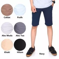 Celana Pendek Chino Pria Slim Fit Warna Putih Produk Kualitas Original