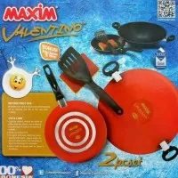 Maxim Valentino SET: wajan + teflon + spatula + sponge