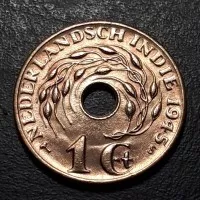 KOIN 1 CENT NEDERLAND INDIE TH 1945 s