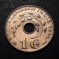 KOIN 1 CENT NEDERLAND INDIE TH 1938