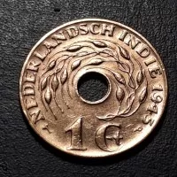 KOIN 1 CENT NEDERLAND INDIE TH 1945 p