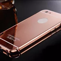 iPhone 6 6s Mirror Aluminium ROSE GOLD Pink Case Casing Mewah