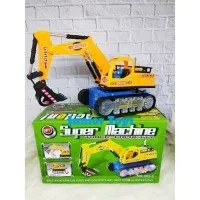 Mainan Mobil Truk Beko Baterai Excavator Super Machine