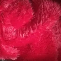 Kain Alas Sofa / Karpet Bulu Korea Merah 50x150 Limited