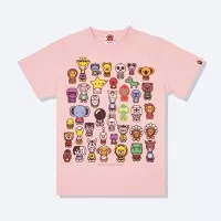 BAPE Color A To Z Tee Pink Kids