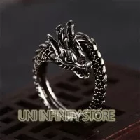 JWRI0030 Cincin Lilit Naga Punk Unisex Cowo Cewe Vintage Dragon Ring