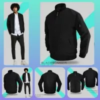 Black Jaket Bomber Pria Men Jacket Fashion Outerwear