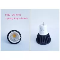 F030 Lampu halogen led cob 3W sorot spotlight warm white mr16
