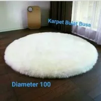 Karpet Bundar Bulu Lembut Diameter 100cm