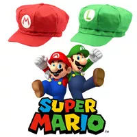 Topi Mario Bros Super Luigi Nintendo Game Cosplay Anime Cap Hat Merah