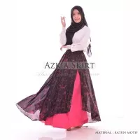 Rok Panjang Payung Muslimah Maxi Azkia Umbrella Skirt Katun Bordir