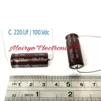 Capacitor AXIAL ( 220.Uf/100.Vdc ) KME/M/105C. Elco AXIAL