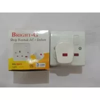 Stop Kontak AC + Steker BRIGHT G / Stop Kontak AC Set BRIGHT-G BG-9663