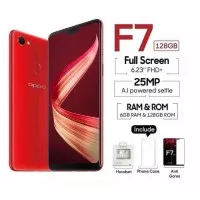 OPPO F7 PRO 6GB 128GB - GARANSI RESMI OPPO INDONESIA - Red