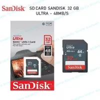 SDCard SD Card SDHC Sandisk Ultra 32GB 48MB/s Class 10 UHS-I 100% ORI