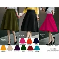 high quality premium elenas midi flare skirt basic