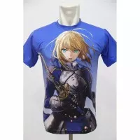 Baju Kaos Anime Saber Fate Stay Night Full Print