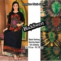 daster gamis batik murah jumbo panjang untuk busui.. blacksweet