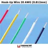 20 AWG PVC Tin Plated Copper Hook-Up Wire kabel serabut tembaga silver