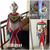 Topeng NYALA BUNYI Kostum Ultra Man ULTRAMAN Led Hadiah Ulang Tahun