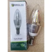 Lampu Led Candle e14 KingLed King Led 4,5w Cahaya Kuning Bergaransi