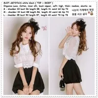 AB737610 Setelan Baju Atasan Rok Wanita Sexy Mini Dress Korea Import