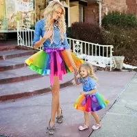 RAINBOW TUTU skirt rok tutu anak pelangi unicorn kostum halloween