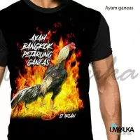 Kaos Ayam Ganeas bangkok anak cowok pria murah umakuka 3d fullprint