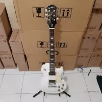 gitar epiphone les paul white new