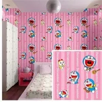 Wallpaper Sticker Dinding || Motif Doraemon 10 meter x 45 cm