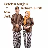 Surjan Kebaya Lurik Sarimbit / Baju Lurik Couple Dewasa + Kain Jarik