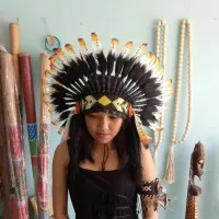 warbonnet/topi indian bulu metok painting,topi pesta,carnaval