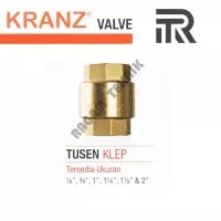 Kranz Tusen Klep Kuningan 1/2" Foot Valve Brass Tesen Tosen Onda
