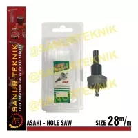 Hole saw Asahi / Holesaw / Mata Bor Besi /Pelubang Plat Besi HSS 28 mm