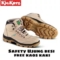 Sepatu safety boot Azcost original grey