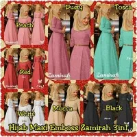 NEW Hijab Maxi Zamirah 3in1 hijab wanita pashmina simple terbaru murah