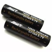 baterai Batre awt hitam 3400mah 18650 rechargeable baterai imr vapor v