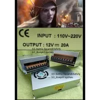 Power Supply Switching 12V 20A FAN KIPAS NEW CASING