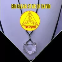 CLEAR STAR OF DAVID PENDANT