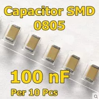Capacitor SMD 0805 100nF Kapasitor 100 nano Farad Per 10 Pcs