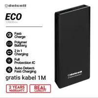 powerbank delcell eco 10000 mah real kapasitas original