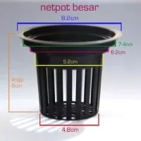 Netpot Besar 8 Cm / Net Pot Hidroponik Besar 8 Cm / Hidroponik