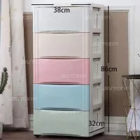 PLASTIC STORAGE CABINET ,LEMARI/LACI PLASTIK 5 SUSUN , LEMARI BAJU