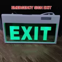 LAMPU EXIT LED EMERGENCY TRANSPARAN LED HIJAU / SIGN DARURAT